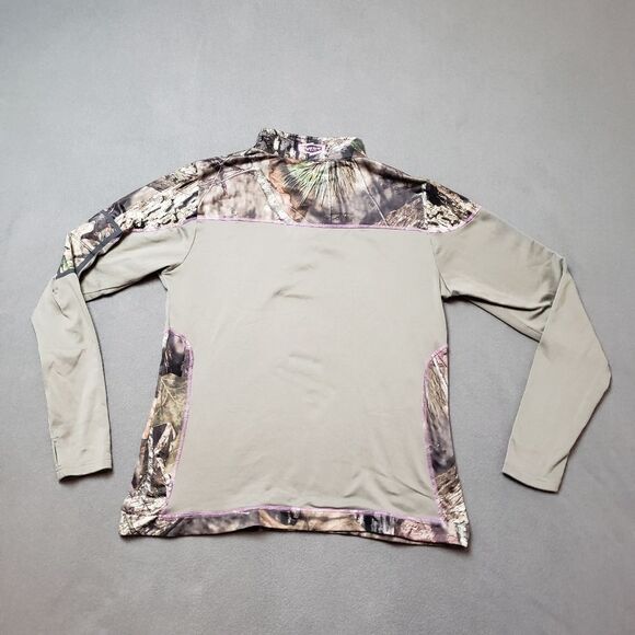 Camo Hunting Thermal Shirt Pink Yukon Gear Mossy Oak 1/4 zip size Large - Picture 5 of 11